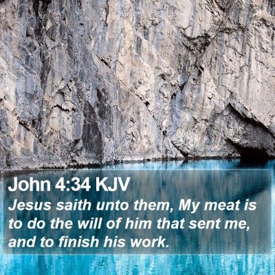 John 4:34 KJV Bible Verse Image