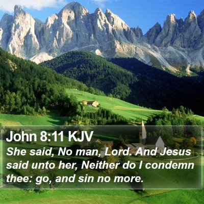 John 8:11 KJV Bible Verse Image