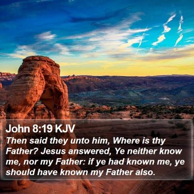 John 8:19 KJV Bible Verse Image