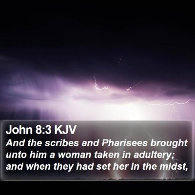 John 8:3 KJV Bible Verse Image