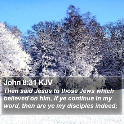 John 8:31 KJV Bible Verse Image