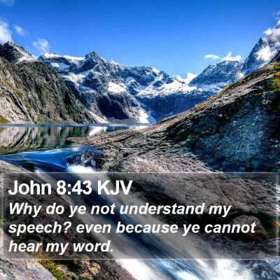 John 8:43 KJV Bible Verse Image