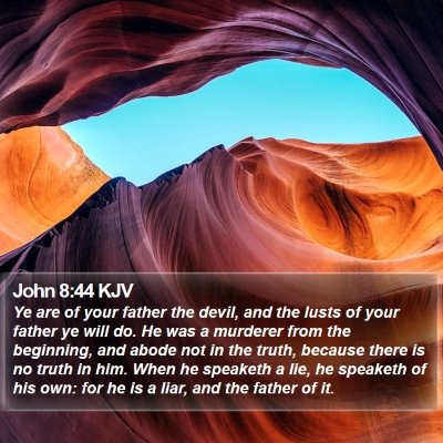 John 8:44 KJV Bible Verse Image