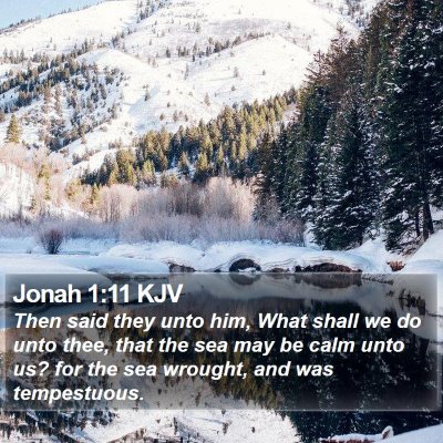 Jonah 1:11 KJV Bible Verse Image