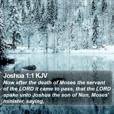 Joshua 1:1 KJV Bible Verse Image