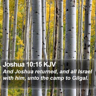Joshua 10:15 KJV Bible Verse Image