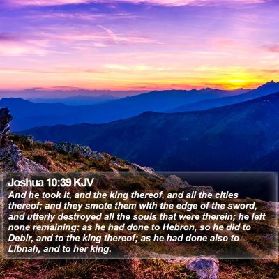 Joshua 10:39 KJV Bible Verse Image
