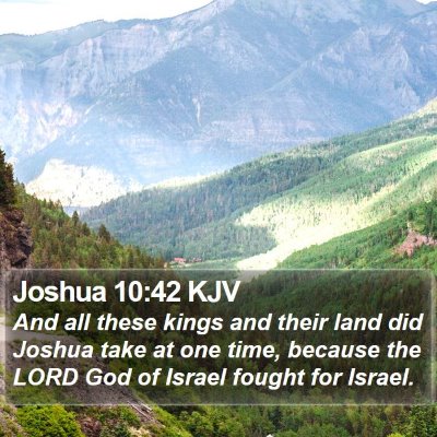 Joshua 10:42 KJV Bible Verse Image