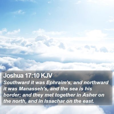 Joshua 17:10 KJV Bible Verse Image