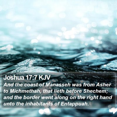 Joshua 17:7 KJV Bible Verse Image