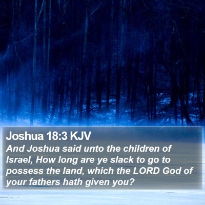 Joshua 18:3 KJV Bible Verse Image