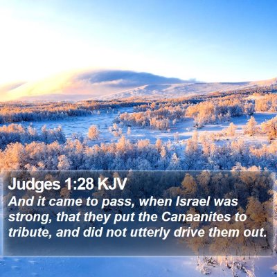Judges 1:28 KJV Bible Verse Image