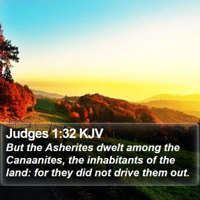 Judges 1:32 KJV Bible Verse Image