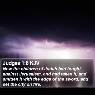 Judges 1:8 KJV Bible Verse Image