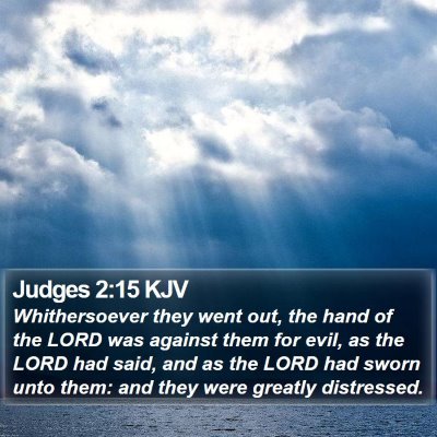 Judges 2:15 KJV Bible Verse Image