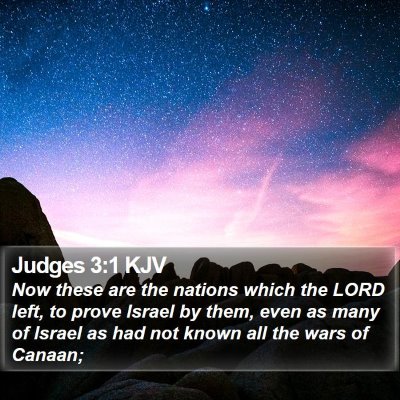 Judges 3:1 KJV Bible Verse Image