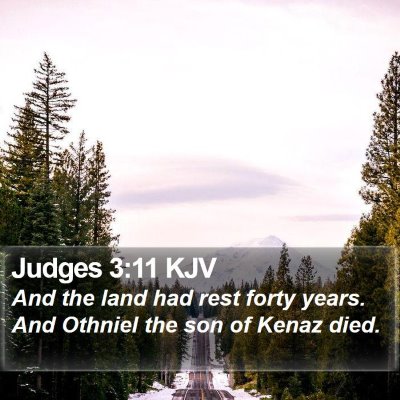Judges 3:11 KJV Bible Verse Image