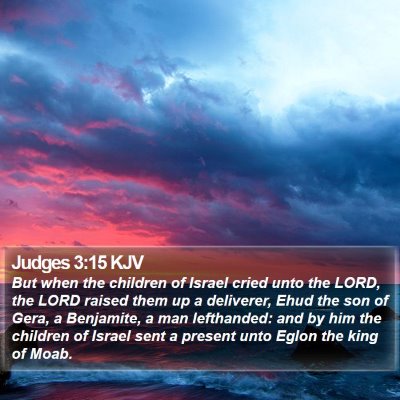 Judges 3:15 KJV Bible Verse Image