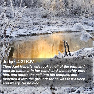 Judges 4:21 KJV Bible Verse Image