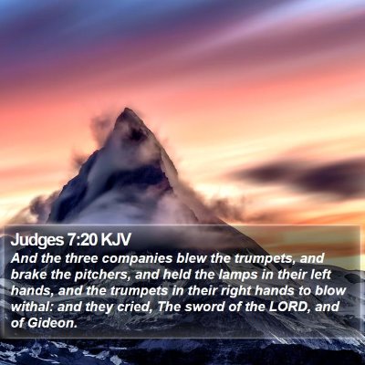 Judges 7:20 KJV Bible Verse Image