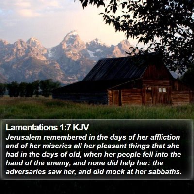 Lamentations 1:7 KJV Bible Verse Image