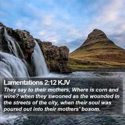 Lamentations 2:12 KJV Bible Verse Image