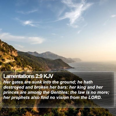 Lamentations 2:9 KJV Bible Verse Image