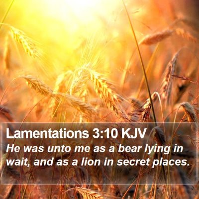 Lamentations 3:10 KJV Bible Verse Image