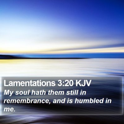 Lamentations 3:20 KJV Bible Verse Image