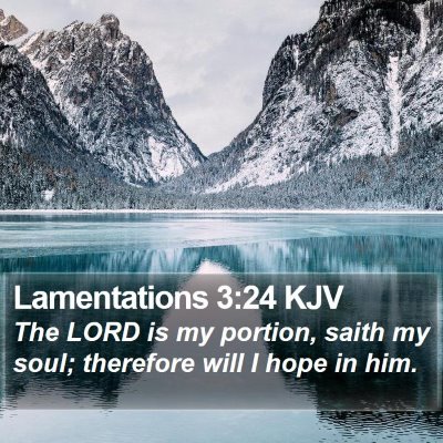 Lamentations 3:24 KJV Bible Verse Image