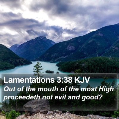Lamentations 3:38 KJV Bible Verse Image