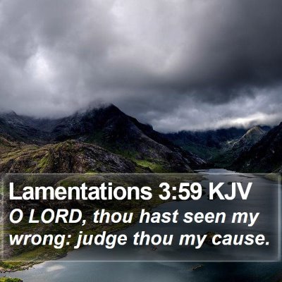 Lamentations 3:59 KJV Bible Verse Image