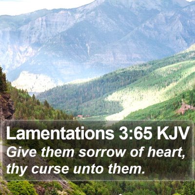 Lamentations 3:65 KJV Bible Verse Image