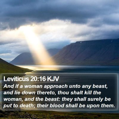 Leviticus 20:16 KJV Bible Verse Image