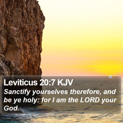 Leviticus 20:7 KJV Bible Verse Image