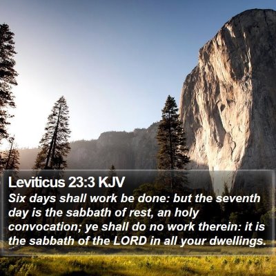 Leviticus 23:3 KJV Bible Verse Image