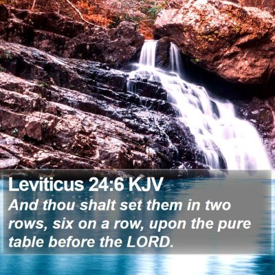 Leviticus 24:6 KJV Bible Verse Image