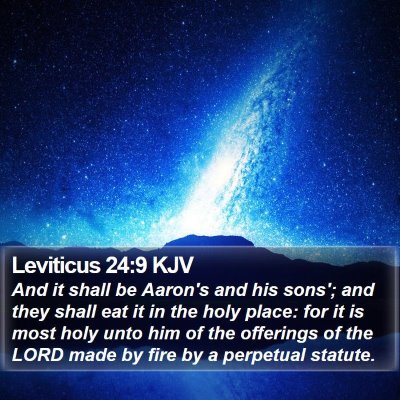 Leviticus 24:9 KJV Bible Verse Image