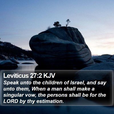 Leviticus 27:2 KJV Bible Verse Image
