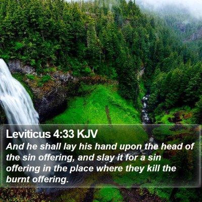 Leviticus 4:33 KJV Bible Verse Image