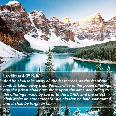 Leviticus 4:35 KJV Bible Verse Image