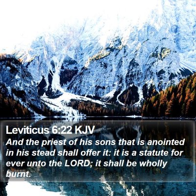 Leviticus 6:22 KJV Bible Verse Image
