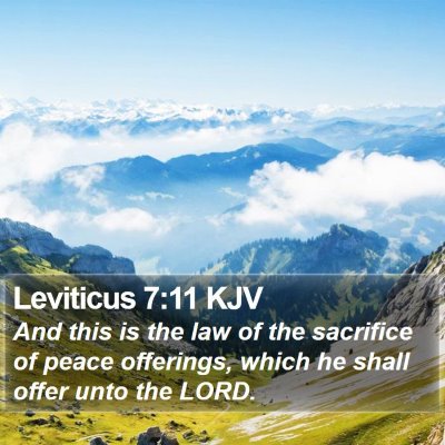 Leviticus 7:11 KJV Bible Verse Image