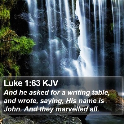 Luke 1:63 KJV Bible Verse Image