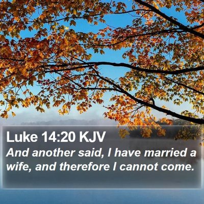 Luke 14:20 KJV Bible Verse Image