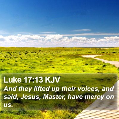 Luke 17:13 KJV Bible Verse Image
