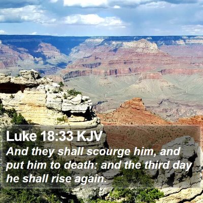 Luke 18:33 KJV Bible Verse Image