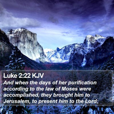 Luke 2:22 KJV Bible Verse Image
