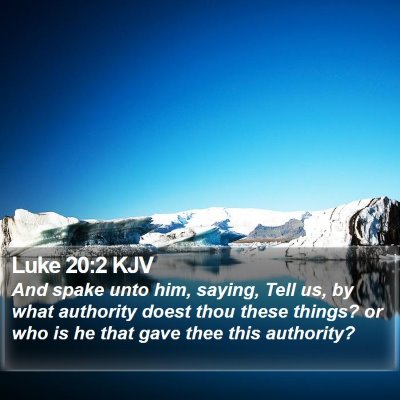 Luke 20:2 KJV Bible Verse Image