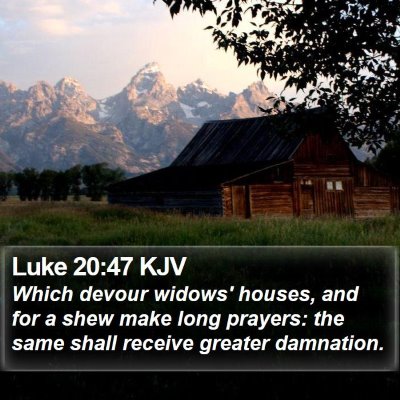 Luke 20:47 KJV Bible Verse Image